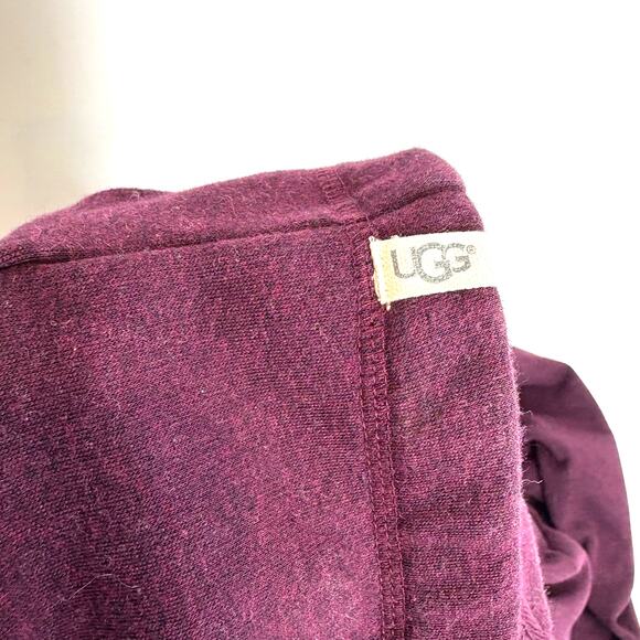 UGG-Clarence Wrap Plush Fleece Short Robe - Port - Women's XL - Picture 8 of 10